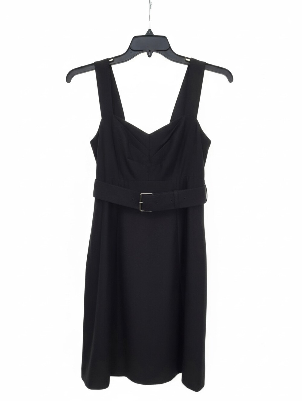 White House Black Market Black Belted Midi Dress
